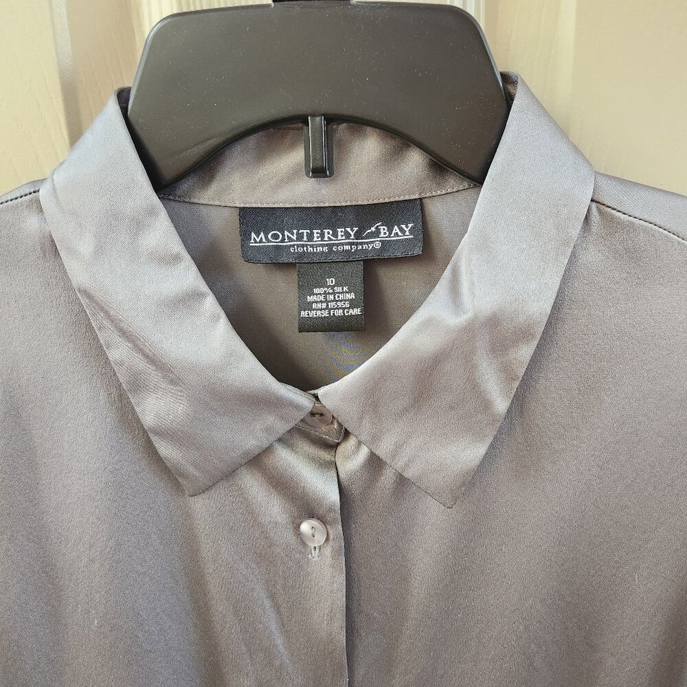 100% Silver Silk Bouse
